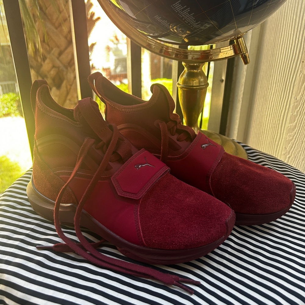 Burgundy Suede Puma Ignite High Tops | Women’s Size 8.5